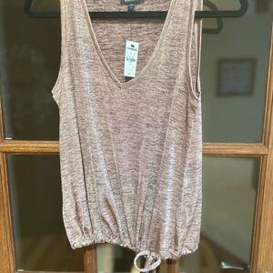 Express Tan/Gold Tank Top with Chic Design